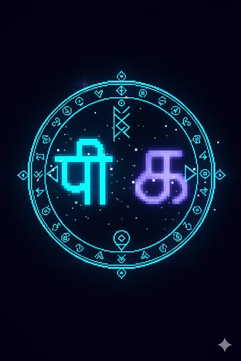 Mantra Grantha pixel art